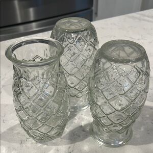 Elegant Glass Pineapple Vases